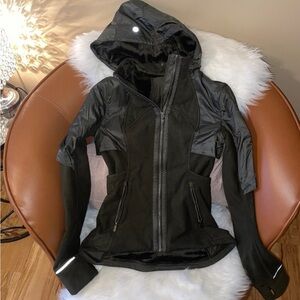 lululemon athletica olive green fleece jacket